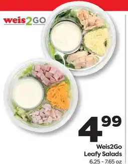 Weis Markets Weis2Go Leafy Salads offer