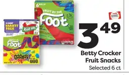 Weis Markets Betty Crocker Fruit Snacks offer