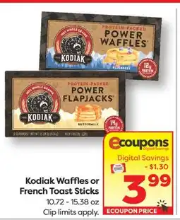 Weis Markets Kodiak Waffles or French Toast Sticks offer