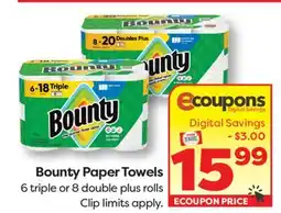 Weis Markets Bounty Paper Towels offer