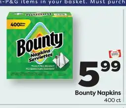 Weis Markets Bounty Napkins offer