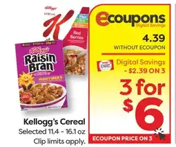 Weis Markets Kellogg's Cereal offer