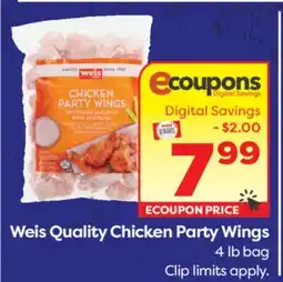 Weis Markets Weis Quality Chicken Party Wings offer