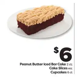 Weis Markets Peanut Butter Iced Bar Cake 2 ct Cake Slices ea Cupcakes 6 ct offer