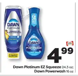Weis Markets Dawn Platinum EZ Squeeze 24.3 oz Dawn Powerwash 16 oz offer