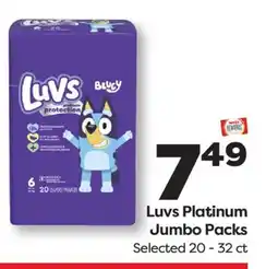 Weis Markets Luvs Platinum Jumbo Packs offer