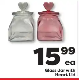 Weis Markets Glass Jar with Heart Lid offer