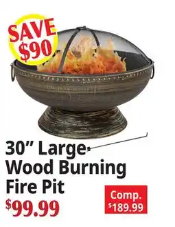 Ocean State Job Lot 30 Large Wood Burning Fire Pit offer