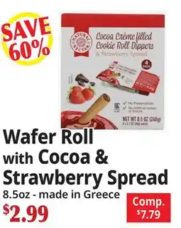 Ocean State Job Lot Wafer Roll with Cocoa & Strawberry Spread offer