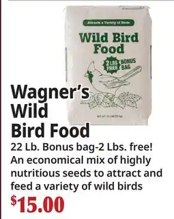 Ocean State Job Lot Wagner's Wild Bird Food offer