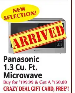 Ocean State Job Lot Panasonic 1.3 Cu. Ft. Microwave offer