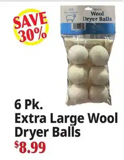 Ocean State Job Lot 6 Pk. Extra Large Wool Dryer Balls offer