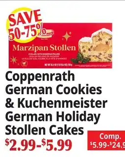 Ocean State Job Lot Coppenrath German Cookies & Kuchenmeister German Holiday Stollen Cakes offer