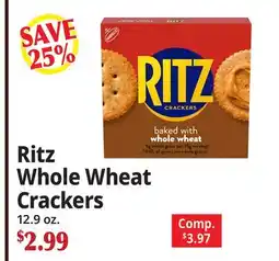 Ocean State Job Lot Ritz Whole Wheat Crackers offer