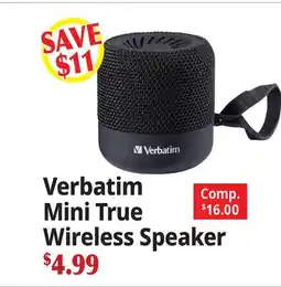 Ocean State Job Lot Verbatim Mini True Wireless Speaker offer