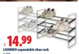 Lidl LIVARNO expandable shoe rack offer