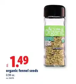Lidl organic fennel seeds offer