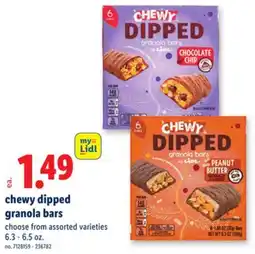 Lidl chewy dipped granola bars offer