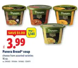 Lidl Panera Bread soup offer