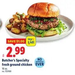 Lidl Butcher's Specialty fresh ground chicken offer