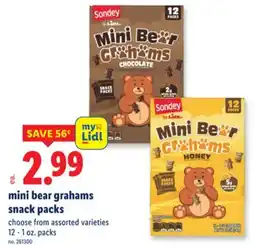 Lidl mini bear grahams snack packs offer
