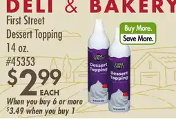 Smart & Final First Street Dessert Topping offer