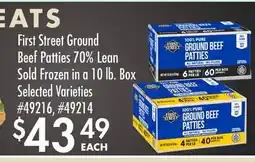 Smart & Final First Street Ground Beef Patties 70% Lean offer