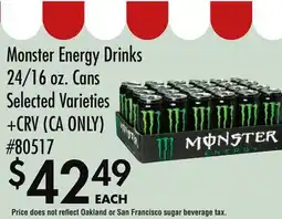 Smart & Final Monster Energy Drinks offer