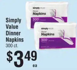Smart & Final Simply Value Dinner Napkins offer