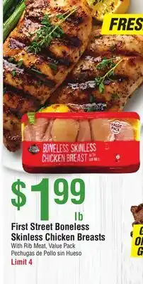 Smart & Final First Street Boneless Skinless Chicken Breasts offer
