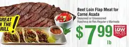 Smart & Final Beef Loin Flap Meat for Carne Asada offer
