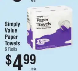 Smart & Final Simply Value Paper Towels offer