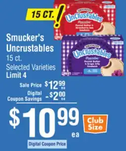 Smart & Final Smucker's Uncrustables offer