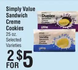 Smart & Final Simply Value Sandwich Creme Cookies offer