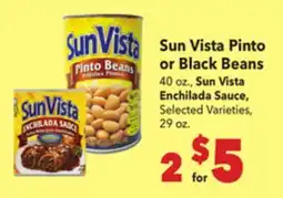 Vallarta Supermarkets Sun Vista Pinto or Black Beans offer