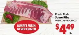 Vallarta Supermarkets Fresh Pork Spare Ribs offer