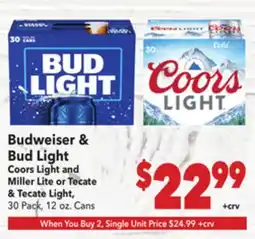 Vallarta Supermarkets Bud Coors Light and Miller Lite Tecate & Tecate Light offer