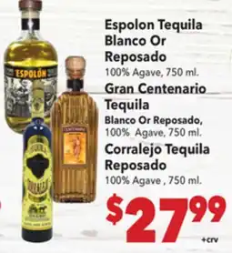 Vallarta Supermarkets Espolon Tequila Blanco Or Reposado offer