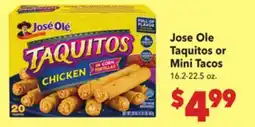 Vallarta Supermarkets Jose Ole Taquitos or Mini Tacos offer