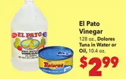 Vallarta Supermarkets El Pato Vinegar offer