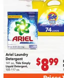 Vallarta Supermarkets Ariel Laundry Detergent offer
