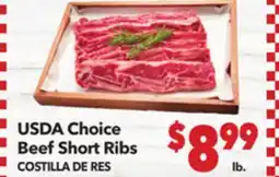 Vallarta Supermarkets USDA Choice Beef Short Ribs /COSTILLA DE RES offer