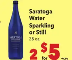 Vallarta Supermarkets Saratoga Water Sparkling or Still offer