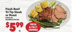 Vallarta Supermarkets Fresh Beef Tri Tip Steak or Roast offer