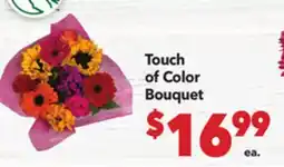 Vallarta Supermarkets Touch of Color Bouquet offer