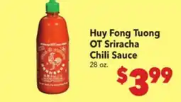 Vallarta Supermarkets Huy Fong Tuong OT Sriracha Chili Sauce offer