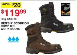 Dunham's Sports MEN'S 9 SCORPION COMP TOE WORK BOOTS offer