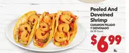 Vallarta Supermarkets Peeled And Deveined Shrimp / CAMARON PELADO Y DESVENADO offer