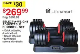 Dunham's Sports SELECT-A-WEIGHT ADJUSTABLE DUMBBELL SET offer