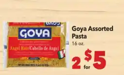 Vallarta Supermarkets Goya Assorted Pasta offer